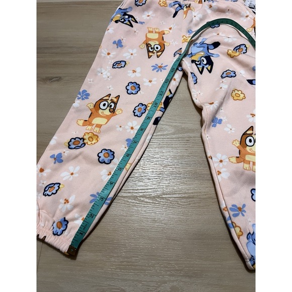 Bluey Bingo Toddler Sweatpants 3T NWT Pink Floral Joggers Bluey Pants - Picture 6 of 7